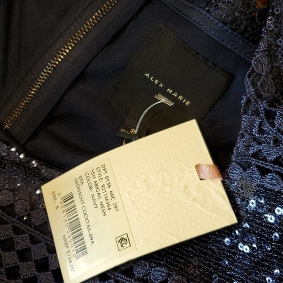 NWT Alex Marie Sequin Mesh Sheath dress - Picture 4 of 12